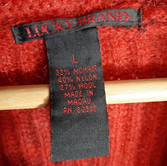 Lucky brand wool mohair sweater red - Picture 3 of 3